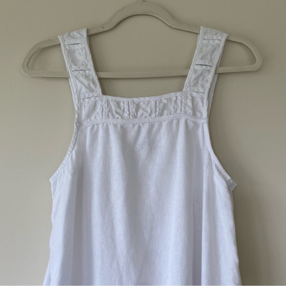 Madewell Embroidered Tank Mini Dress in Linen Eyelet White Size 4 - Picture 3 of 13